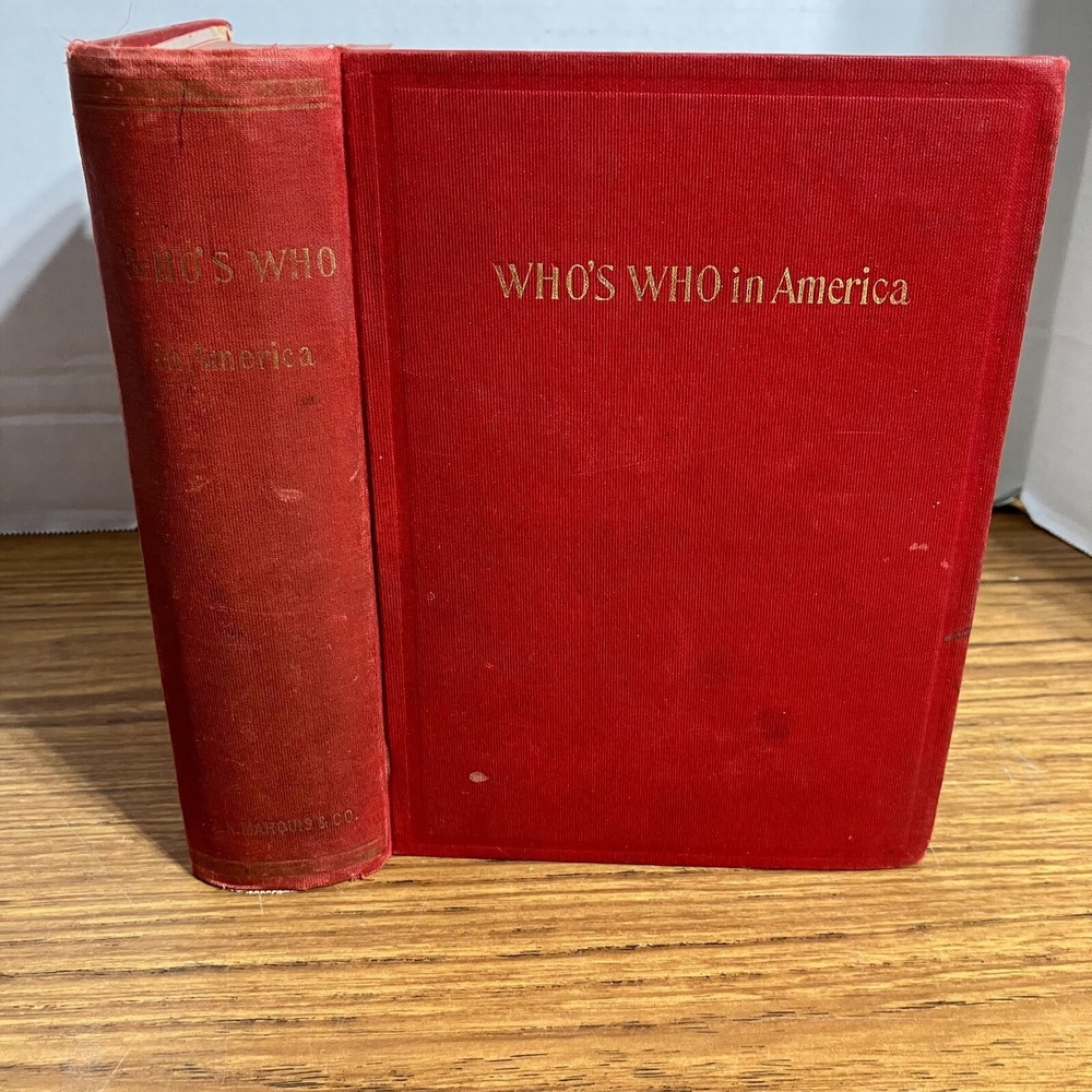 Who's Who in America John W. Leonard 1899-1900 Hardcover Historical Biography